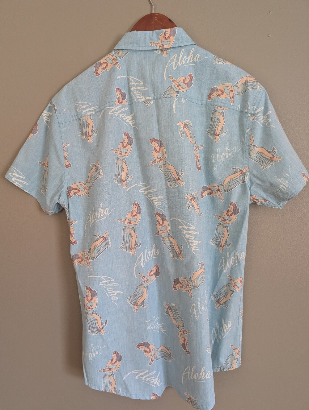 Vintage Hang Ten Hawaiian Hula Girl Shirt Size Large - Picture 2 of 7